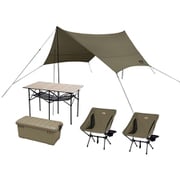 C5S-2L [キャンプ用品5点セット 2人用 ロータイプ カーキ]