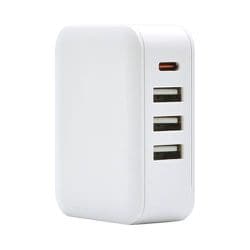 USB 急速充電器 USB PD（パワーデリバリー）対応 32W USB-C×1 90°回転式収納プラグ Smart IC搭載 WH RACC3A32W01WH