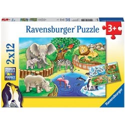 07602 楽しい動物園 [ジグソーパズル 12ピース×2]