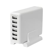 かしこく急速充電 6台同時充電対応 USB充電器 OWL-ACU6S60W-SWH