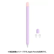 Apple Pencil2用 シリコンカバー ツートンカラー 3点セット ラベンダー APEN2-SL2C-RV
