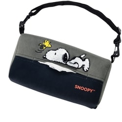 7262-05GY [ティッシュカバー ねそべりスヌーピー 12×25×4.5-6.5cm グレー]