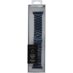 WAB-01BL44 [Apple Watch 45/44/42mm プレミアムステンレスバンド ブルー]