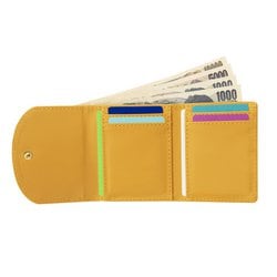お出かけ上手なふくろうミニ財布 イエロー