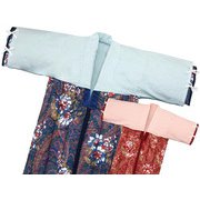 FLa13566 [綿フラノかいまき衿カバー2色組 ピンク/ブルー 130×45cm]