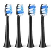Fairywill電動歯ブラシP11/P80専用の替えブラシ 4本入り FWPW11 black