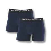 BODYWILD ボクサーブリーフ2枚組 前あき LLサイズ ネービーブルー BWB0802