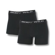 BODYWILD ボクサーブリーフ2枚組 前あき Lサイズ ブラック BWB0802
