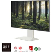 60~100V型対応 壁寄せテレビスタンド WALL V4 フロアタイプ サテンホワイト WLTVJ5111