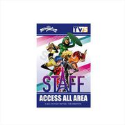 ミラキュラス レディバグ＆シャノワール サテン地ステッカー （03） スタッフパス風デザイン [キャラクターグッズ]
