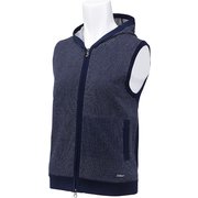 21FW TWWK2151NV-L [ピンドットジャカード フルジップニットベスト ウィメンズ Lサイズ ネイビー]