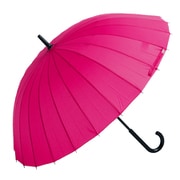 長傘 55cm 24本骨 耐風 ムジ ピンク T24155UH-PK