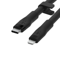 USB TypeC to Lightning シリコン やわらかケーブル 1m ブラック CAA009bt1MBK