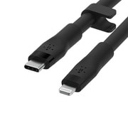 USB TypeC to Lightning シリコン やわらかケーブル 1m ブラック CAA009bt1MBK