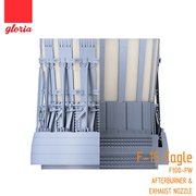 F-15 排気ノズルとアフターバーナーセット 開状態 （Revell/G.W.H用） [1/48 レジン製ディティールアップパーツ]