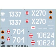 ポーランド軍 T-54/T-55 デカール Vol.2 [1/35 ミリタリー用デカール]