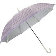 子供用傘 晴雨兼用 チャンピオン ボーダー柄 58cm ジャンプ式 UVカット加工 パープル CHP29JP58