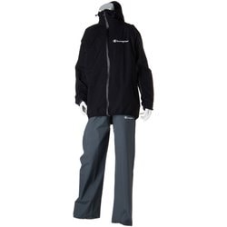 チャンピオン ストレッチ素材 大人用レインスーツ LLサイズ 適用身長175-185cm ブラック CHU18ST