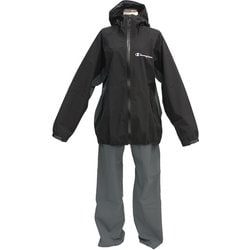 チャンピオン ストレッチ素材 大人用レインスーツ 3Lサイズ 適用身長175-185cm ブラック CHU18ST