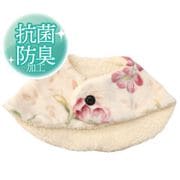 首元あったか おやすみマフラー ボタン付き フリーサイズ ローズ ピンク SM119071-16