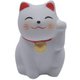 招き猫おみくじ 白 左手
