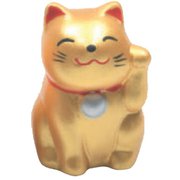 招き猫おみくじ 金 左手