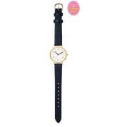 フラット レディース レザーバンド ニッケルフリーウォッチ H03719A-1 BK