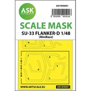 ASCM48001 1/48 Su-33 フランカーD 両面塗装マスクシール （ミニベース用） [プラモデル用品]