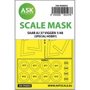 ASCM48005 1/48 サーブ JA37 ビゲン 両面塗装マスクシール （スペシャルホビー用） [プラモデル用品]
