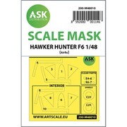 ASCM48010 1/48 ホーカー ハンター F.6 両面塗装マスクシール （エアフィックス用） [プラモデル用品]