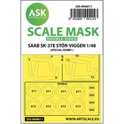 ASCM48011 1/48 サーブ SK-37E 両面塗装マスクシール （スペシャルホビー用） [プラモデル用品]