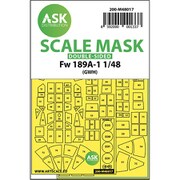 ASCM48017 1/48 フォッケウルフ Fw189 両面塗装マスクシール （グレートウォール用） [プラモデル用品]