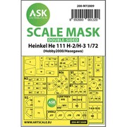 ASCM72009 1/72 ハインケル He111H-2/3 両面塗装マスクシール （ハセガワ用） [プラモデル用品]