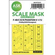 ASCM72010 1/72 F-4B/C/D/N 両面塗装マスクシール （ハセガワ用） [プラモデル用品]