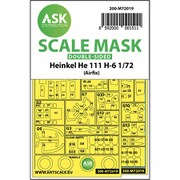 ASCM72019 1/72 ハインケル He111H-6 両面塗装マスクシール （エアフィックス用） [プラモデル用品]