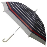 10002820 [FILA ボーダー 晴雨兼用長傘 60cm ネイビー]