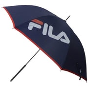長傘 婦人用 FILA 無地パイピング ワンポイントロゴ 60cm ジャンプ式 耐風骨仕様 ネイビー 10002811