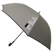 長傘 FILA エンボスチェック柄 75cm ジャンプ式 耐風骨仕様 グレー 10002816