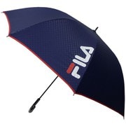 長傘 FILA エンボスチェック柄 75cm ジャンプ式 耐風骨仕様 ネイビー 10002816
