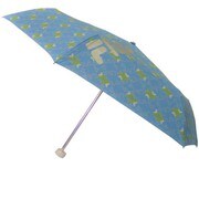 子供用折りたたみ傘 FILA ロゴ総柄 55cm サックス 10002806
