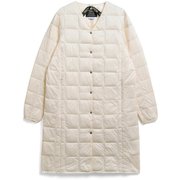 Vネックボタン ロングインナーダウンジャケット TAION-W101-LONG OFFWH Sサイズ [アウトドア ダウンウェア レディース]