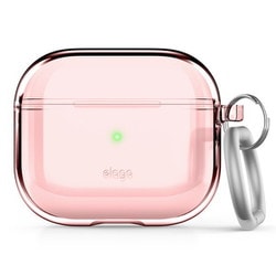 AirPods 3 対応 カラビナ付 クリアケース CLEAR CASE ラブリーピンク EL_AP3CSSCCE_PK