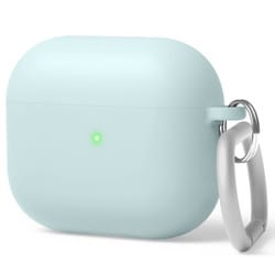 AirPods 3 対応 カラビナ付 耐衝撃ケース LIQUID HYBRID HANG ミント EL_AP3CSSCLG_MT