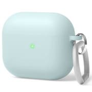 AirPods 3 対応 カラビナ付 耐衝撃ケース LIQUID HYBRID HANG ミント EL_AP3CSSCLG_MT