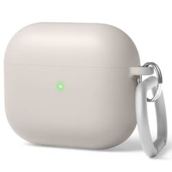 AirPods 3 対応 カラビナ付 耐衝撃ケース LIQUID HYBRID HANG ストーン EL_AP3CSSCLG_ST