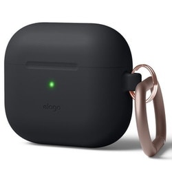AirPods 3 対応 カラビナ付 シリコンケース ORIGINAL HANG ブラック EL_AP3CSSCOH_BK