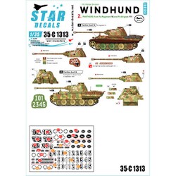 SD35-C1313 1/35 デカール WWII 独 グレイハウンド#2 第116装甲師団第16戦車連隊所属のパンサー戦車 [プラモデル用品]