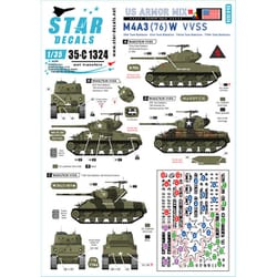 SD35-C1324 1/35 デカール WWII 米軍AFV特集 #7 ヨーロッパでのM4A3（76）W 第25戦車大隊 第43戦車大隊 第702戦車大隊 第778戦車大隊 [プラモデル用品]