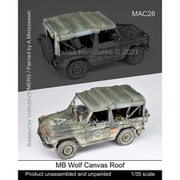 MAC26 1/35 ディティールアップパーツ 現用 ドイツ連邦軍 MBウルフ用 キャンバスルーフセット （レベル用） [プラモデル用パーツ]