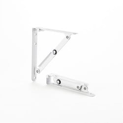 折畳み棚受金具 2本セット 小々 150mm 白